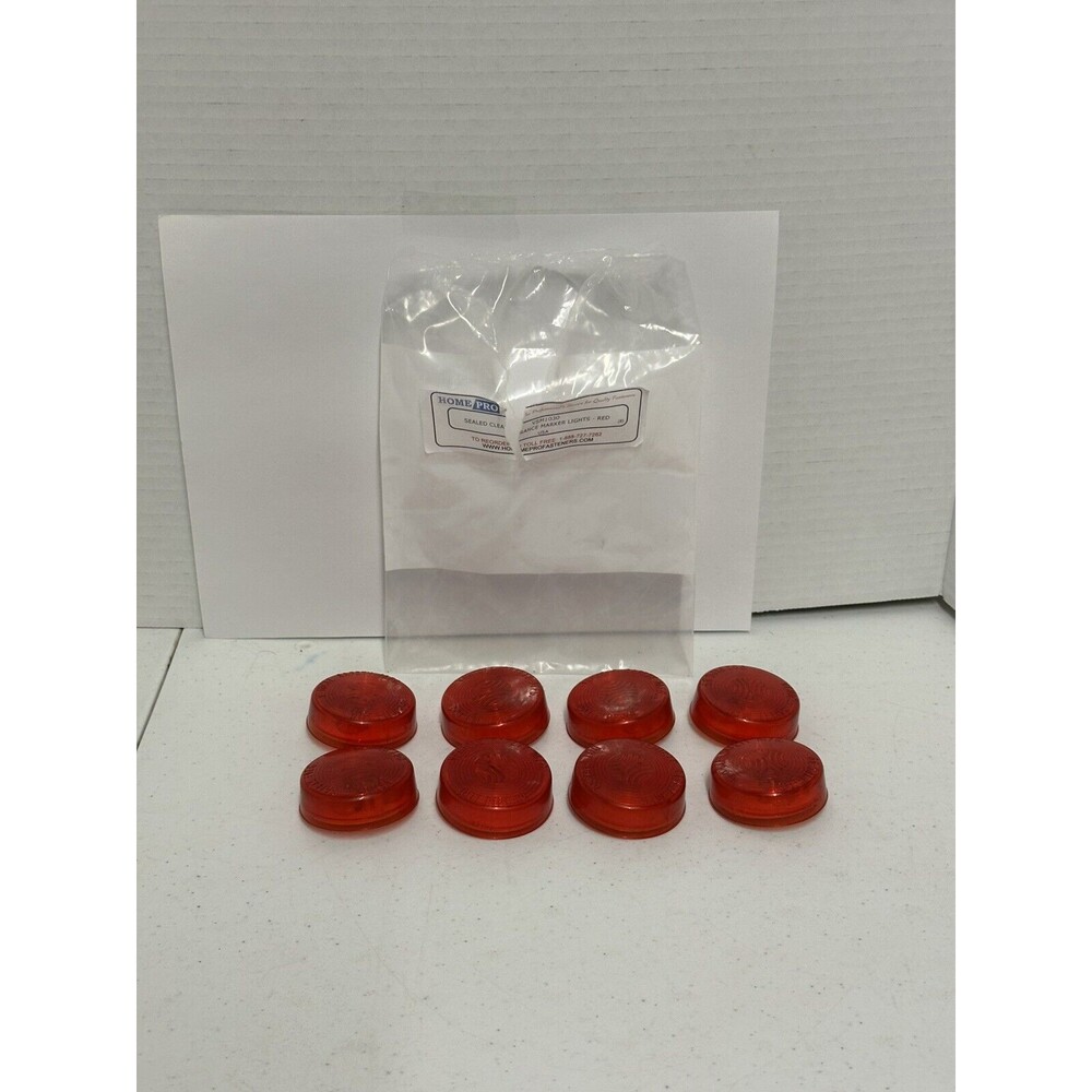 8pc VSM 1030 2" RED SEALED CLEARANCE MARKER LIGHT LAMPS USA OPEN BOX